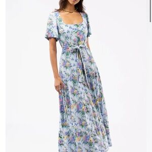 Floral Maxi Dress in Blue